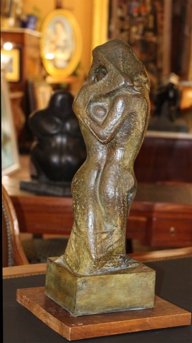 Sculpture  - Georges OUDOT (1928- 2004) - Wrapped couple