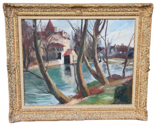 Charles Kvapil (1884-1957) - Crécy-la-Chapelle - Paintings & Drawings Style Art Déco