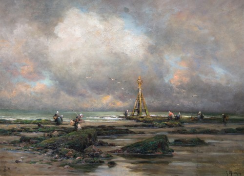 Georges Philibert Charles Maroniez (1865-1933) - Moulières dans les rochers