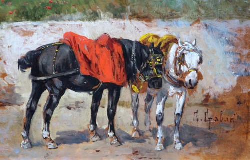 six-handed composition, Roman workshop circa 1893-1895 - Paintings & Drawings Style 