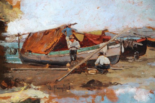 19th century - six-handed composition, Roman workshop circa 1893-1895