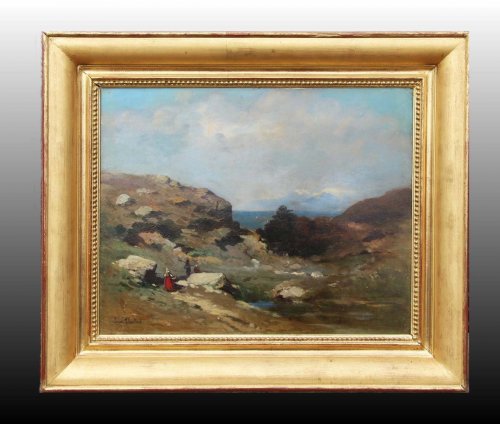 Tableaux et dessins Tableaux XIXe siècle - Paysage de Bretagne - Louise Thuillier (1831-1917)