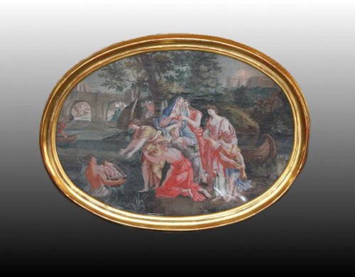 Moses Saved from the Waters -  French School, late 17th early 18th century - 