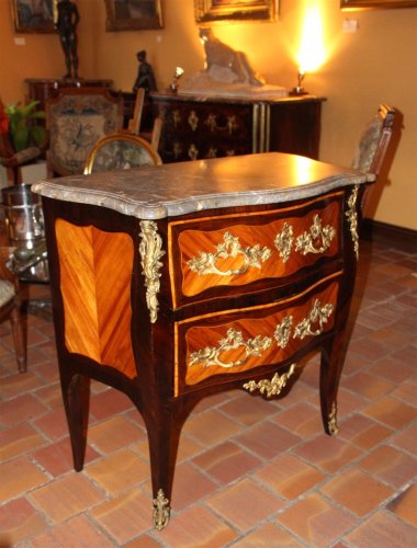 Furniture  - Louis XV  &quot;sauteuse&quot; chest of drawer