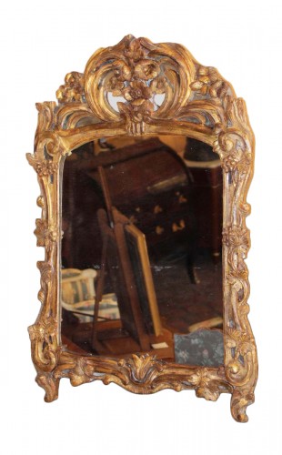 A Louis XV giltwood mirror