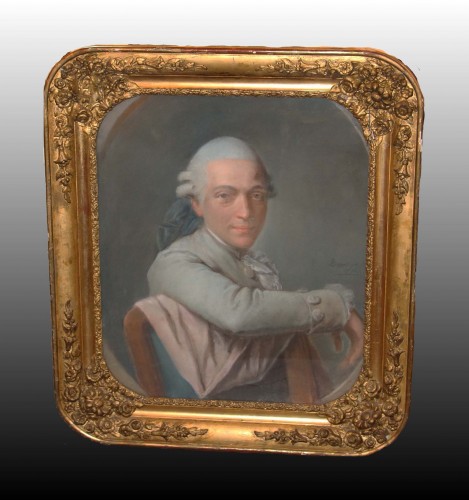 Pierre-Martin BARAT (1736 -1787) - Gentleman&#039;s portrait - Paintings & Drawings Style Louis XVI