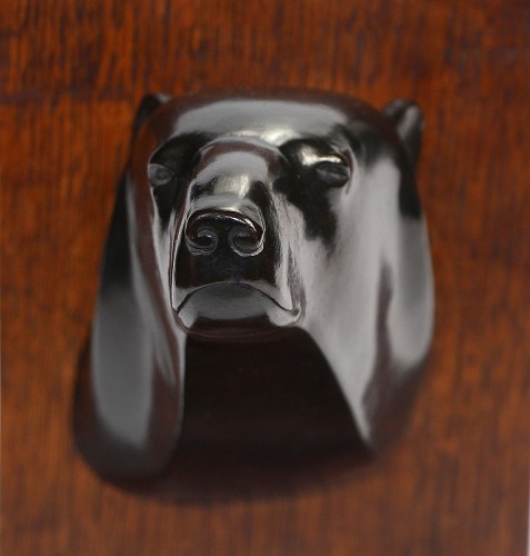 Armand Petersen (1891-1969) - Bear&#039;s head - Sculpture Style Art Déco