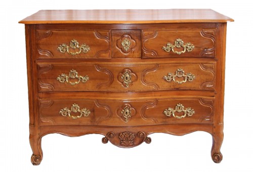 Walnut Commode Stamped Jean-adam Kirschenbach 