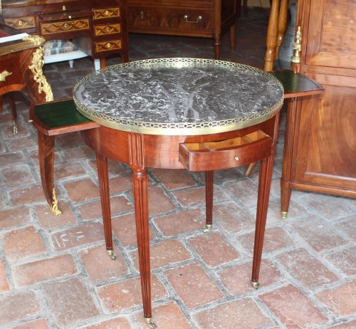 Table Bouillotte d’époque Louis XVI, Estampillée CASPARD SCHNEIDER - Galerie de Crécy