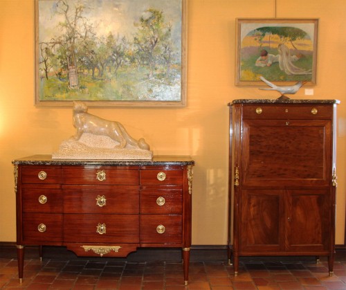 French Louis XVI commode Stamped F.SCHEY  - 