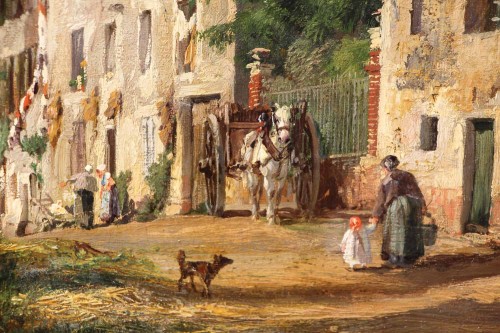 Alexandre Rene VERON (1826-1897)  - View of Crécy en Brie - Paintings & Drawings Style 