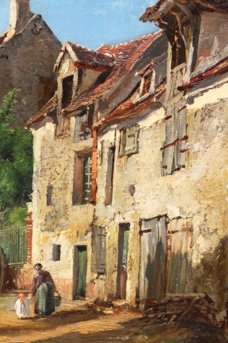 Alexandre Rene VERON (1826-1897)  - View of Crécy en Brie - 