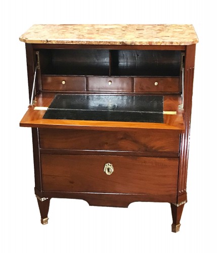 Secretary in mahogany and mahogany veneer Louis XVI period - Furniture Style Louis XVI