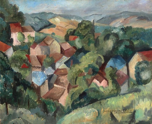 Pierre-Eugène CLAIRIN (1897-1980) - Village dans la vallée (circa