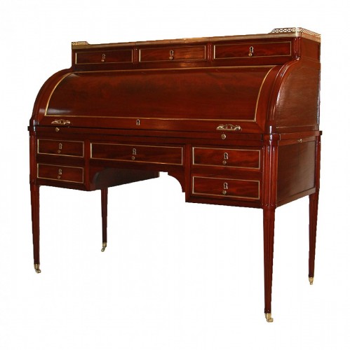 Louis XVI Period Cylinder Desk, Stamped Kirschenbach