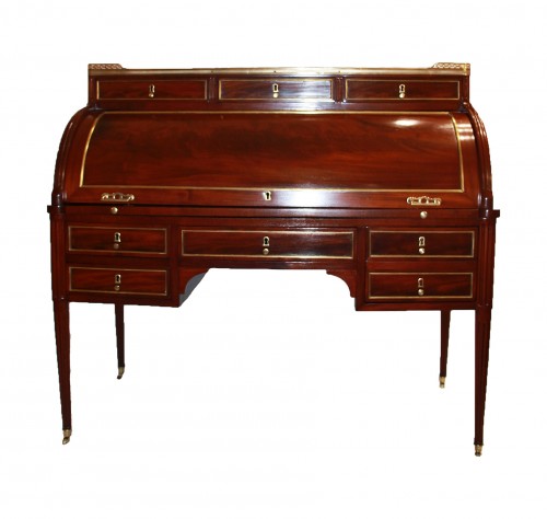 Louis XVI Period Cylinder Desk, Stamped Kirschenbach - Furniture Style Louis XVI