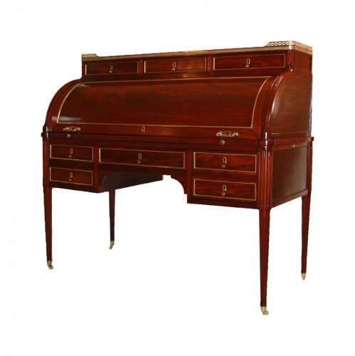 Furniture  - Louis XVI Period Cylinder Desk, Stamped Kirschenbach