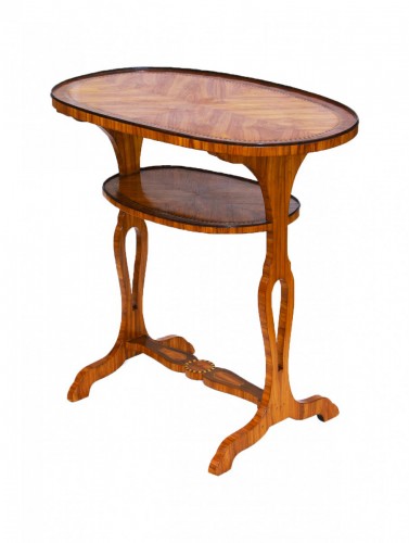 Double table top in rosewood veneer,