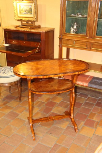 Furniture  - Double table top in rosewood veneer,