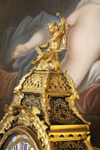 Cartel d'époque Louis XV Signé Autray à Paris - Horlogerie Style Louis XV