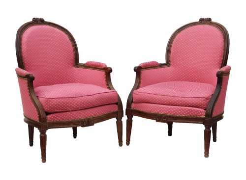 Pair of large bergères 