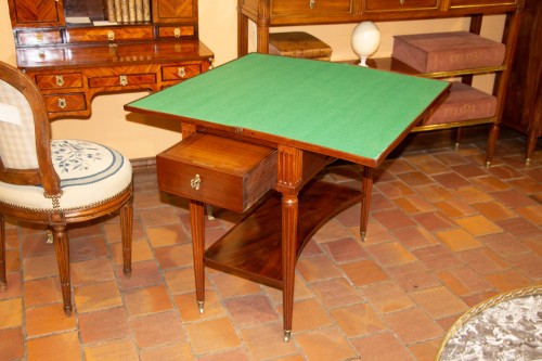 Mobilier Table à Jeux - Table à transformation d’époque Louis XVI