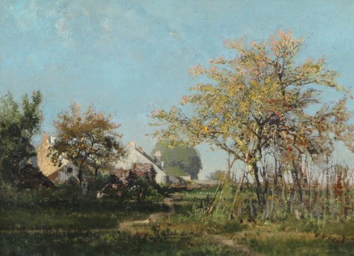 Alexandre-René VERON (1826-1897) - Ferme à Bourron-Marlotte