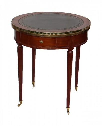 Louis XVI - Table Bouillotte et son bouchon d’époque Louis XVI