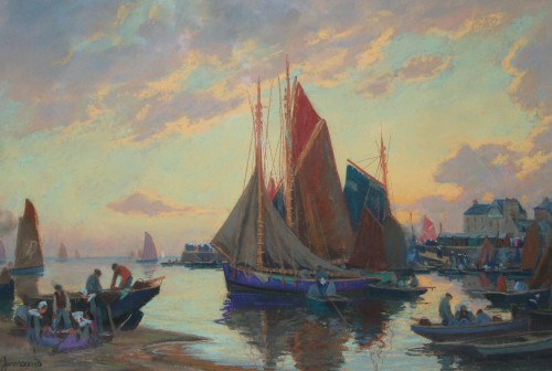 Return from fishing - Mathurin Janssaud (1857-1940)