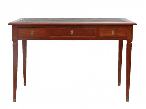 Bureau plat d'époque Louis XVI, estampillé Vassou