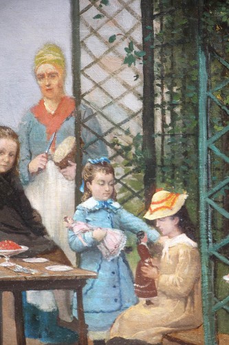 Paintings & Drawings  - Après-midi de jeunes filles - Louis Hippolyte Mouchot (1846 - 1893) 
