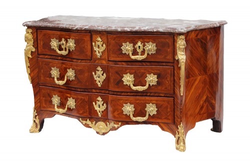Louis XV Commode, Stamped By Pierre Denizot - Furniture Style Louis XV