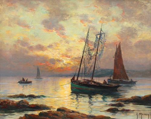 Fishing boats - Georges Philibert Charles MARONIEZ (1865-1933)