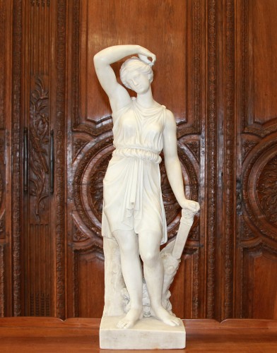 Sculpture  - Artémis, Neoclassical Marble From The Late Eighteenth Century Early Ninetee