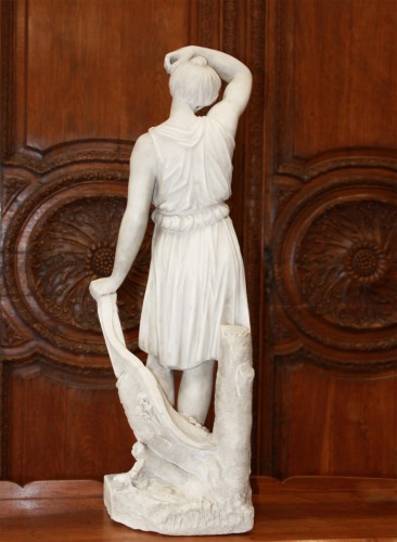 Artémis, Neoclassical Marble From The Late Eighteenth Century Early Ninetee - 