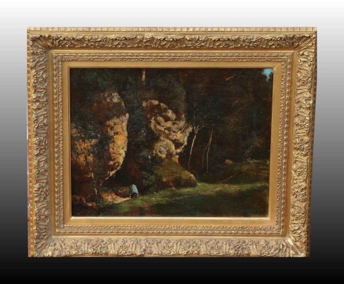 Maurice Buchin (1818-1893) - Landscape of the Jura - Paintings & Drawings Style 