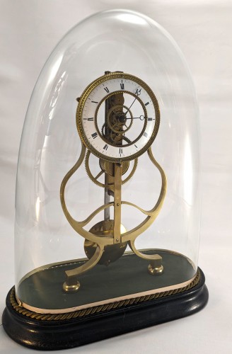 Restauration - Charles X - Beautiful Early 19th Century Skeleton Clock, &quot;keyhole Frame&quot; Model 