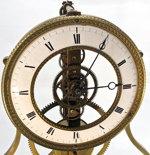 Antiquités - Beautiful Early 19th Century Skeleton Clock, &quot;keyhole Frame&quot; Model 