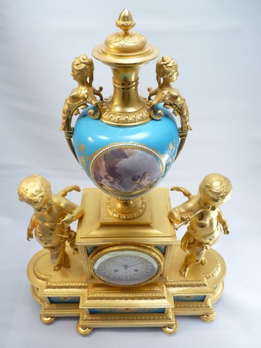 19th century - Mazarine Clock By Raingo Frères