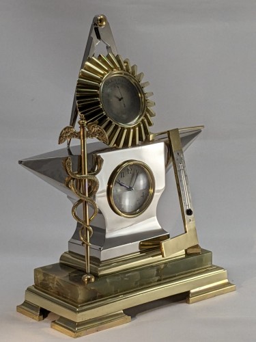 Pendule en forme d'enclume, station météo 1890 - Napoléon III