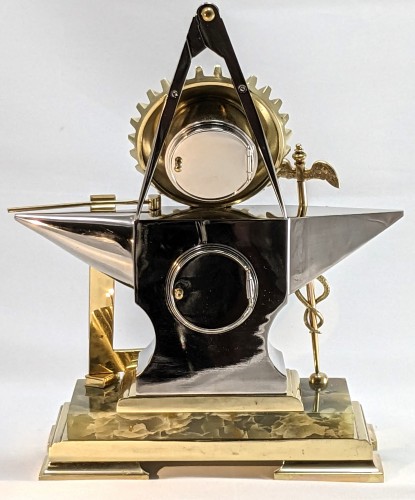 Napoléon III - Pendule en forme d'enclume, station météo 1890