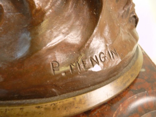 Paul Eugene Mengin: Mignon - Sculpture Style Art nouveau