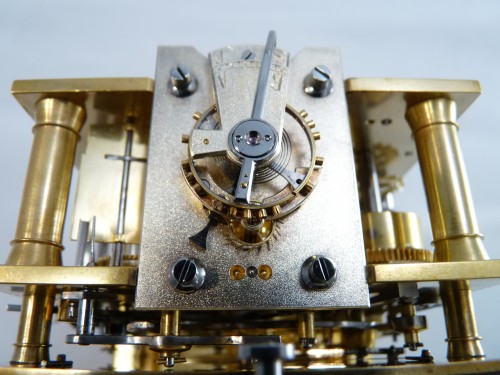 Horlogerie Pendule - Pendule de voyage à sonnerie des quarts de Gustave Sandoz