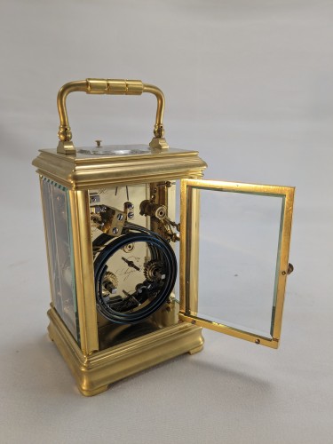 Antiquités - Gustave Sandoz Quarter Striking Carriage Clock 