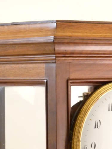 Late 18th Century mahogany and walnut cage table clock  - Horology Style Louis XVI