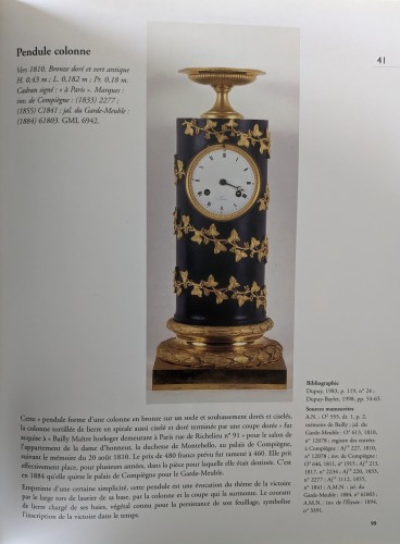 Clock in the shape of a column - Horology Style Empire