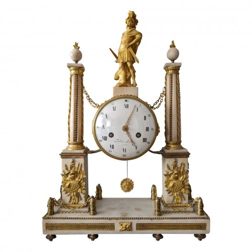 Louis XVI portico clock, Folin l'aîné, 18th Century 