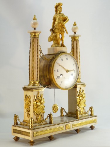 Antiquités - Pendule portique Louis XVI, Folin l'aîné, XVIIIe siècle