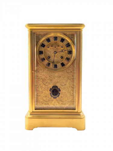 Victor Reclus, Late 19th Century Four Glass Clock 