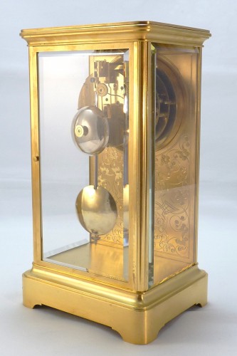 Victor Reclus, Late 19th Century Four Glass Clock  - Napoléon III